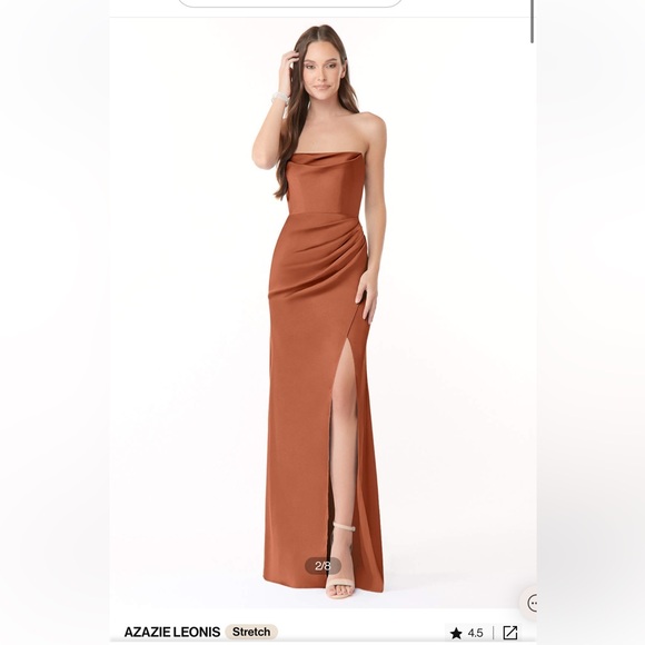 Azazie Leonis Dress in Cedar Rose - Size 10 (chest sized down to Size 8) - Picture 1 of 4